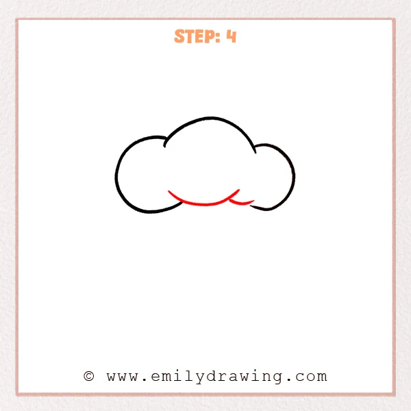 how to draw a chefs hat - Step 4 adds a long curved line inside the bottom of the chef’s hat, plus a short extra curve on the right to suggest a folded brim.